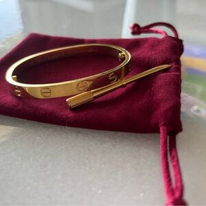 Gold Love Bracelet with Screwdriver